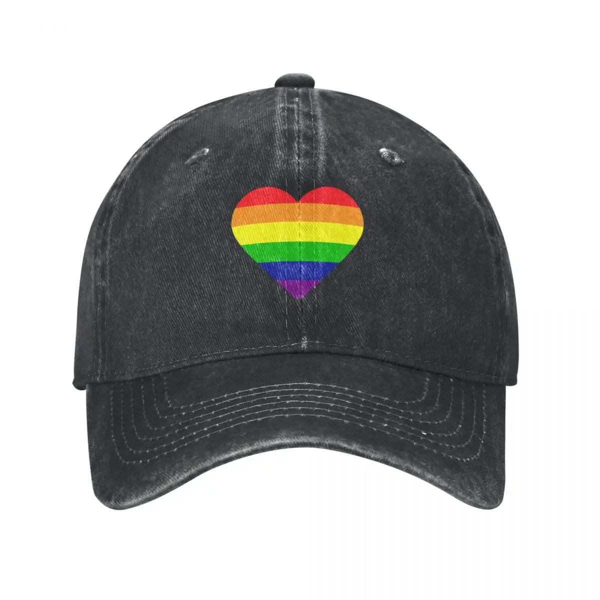Streetwear Brand Heart - قبعة بيسبول بتصميم قلب علم الفخر،