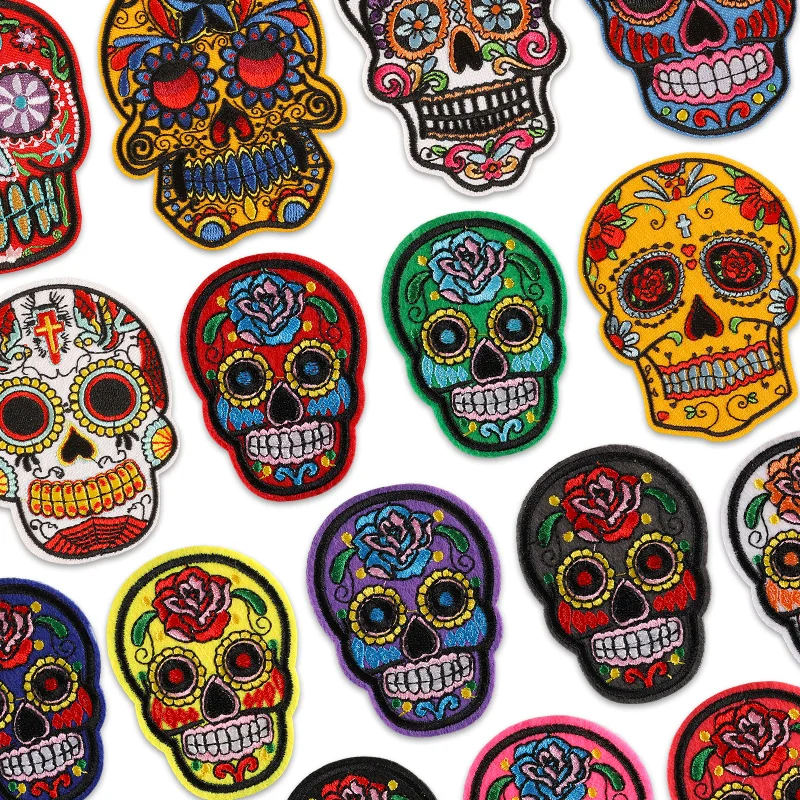 Streetwear Brand Stickers - التصحيح روك Thermocollant الشرير الجمجمة مع