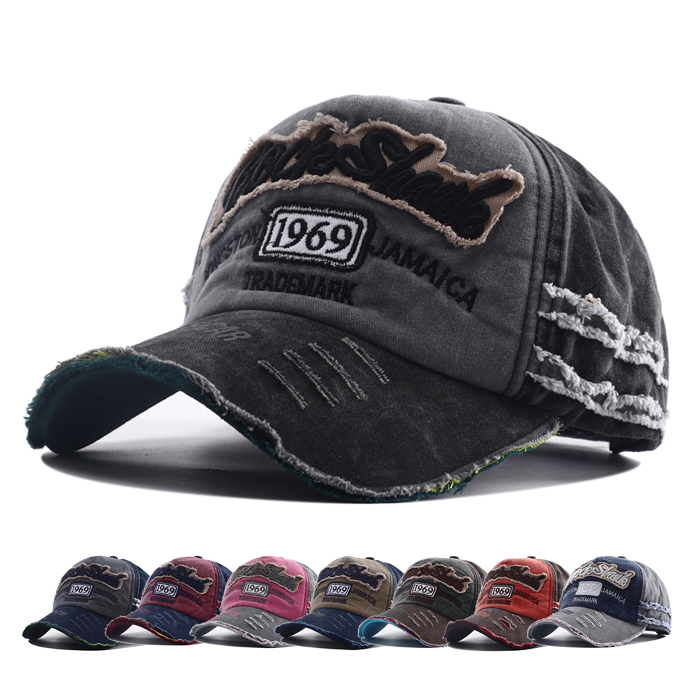 Streetwear Brand Beanie - Retro Letter Embroidery Washed Cotton Baseball