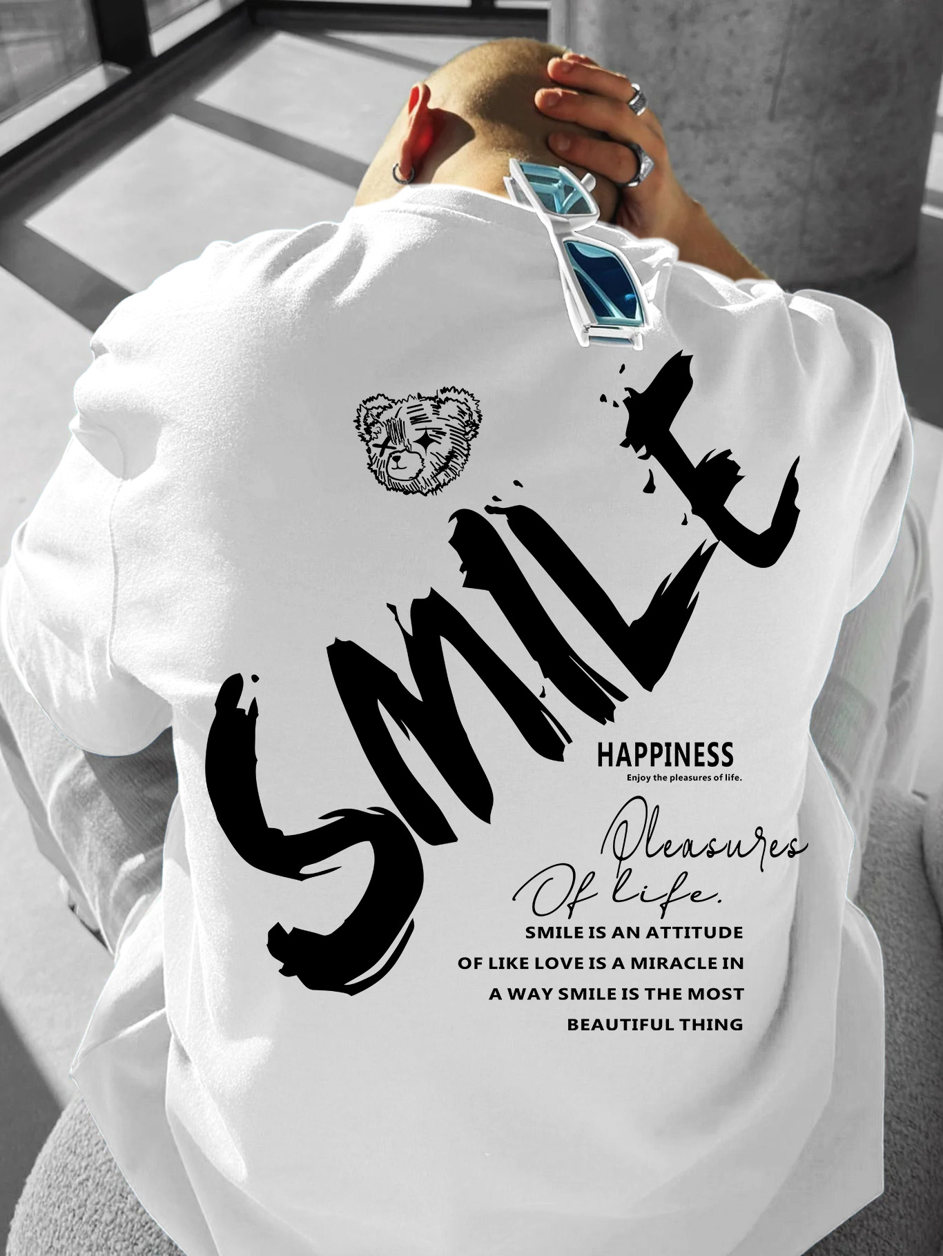 Streetwear Brand Quotes - تي شيرت رجالي فضفاض بتصميم ستريت