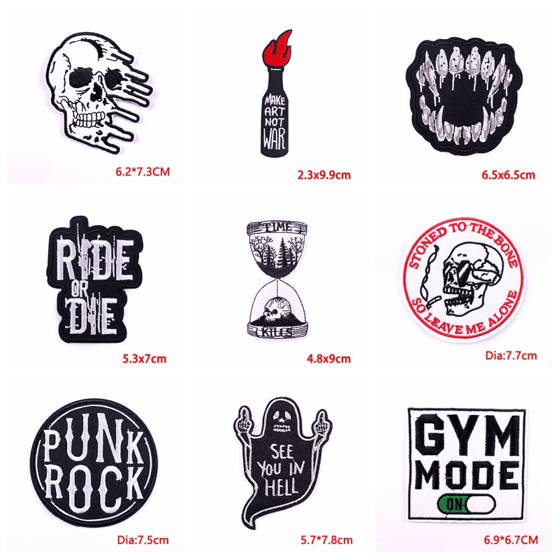 رقع تطريز على الطراز الصخري ،  - مراجعة Streetwear Brand Stickers وسعره
