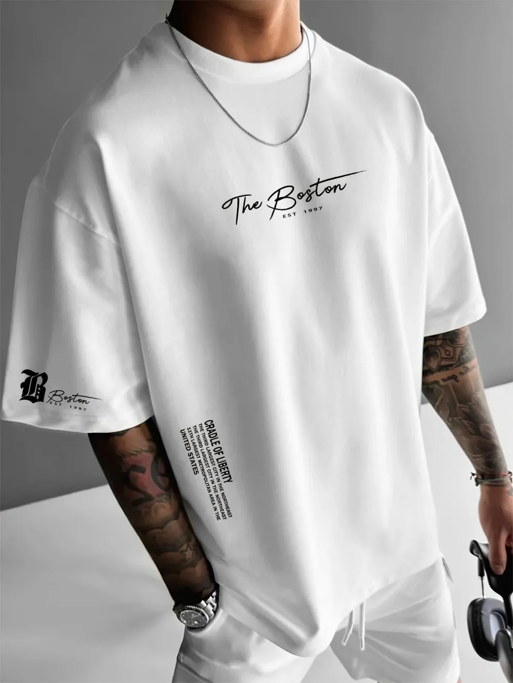 أحدث تي شيرت رجالي فاخر مطبوع  - مراجعة Streetwear Brand Shirts وسعره