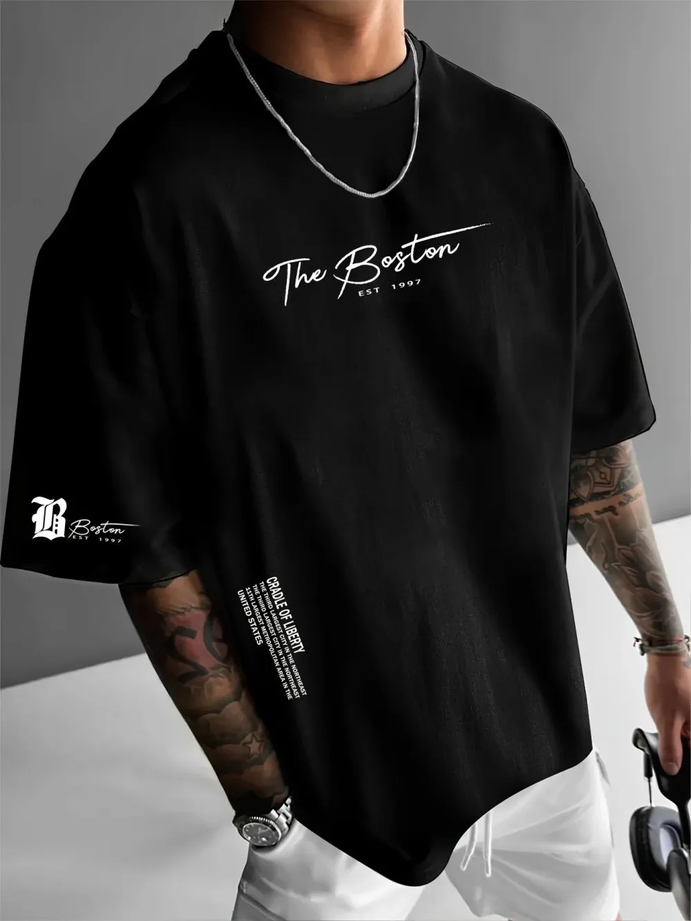 أحدث تي شيرت رجالي فاخر مطبوع  - مراجعة Streetwear Brand Shirts وسعره