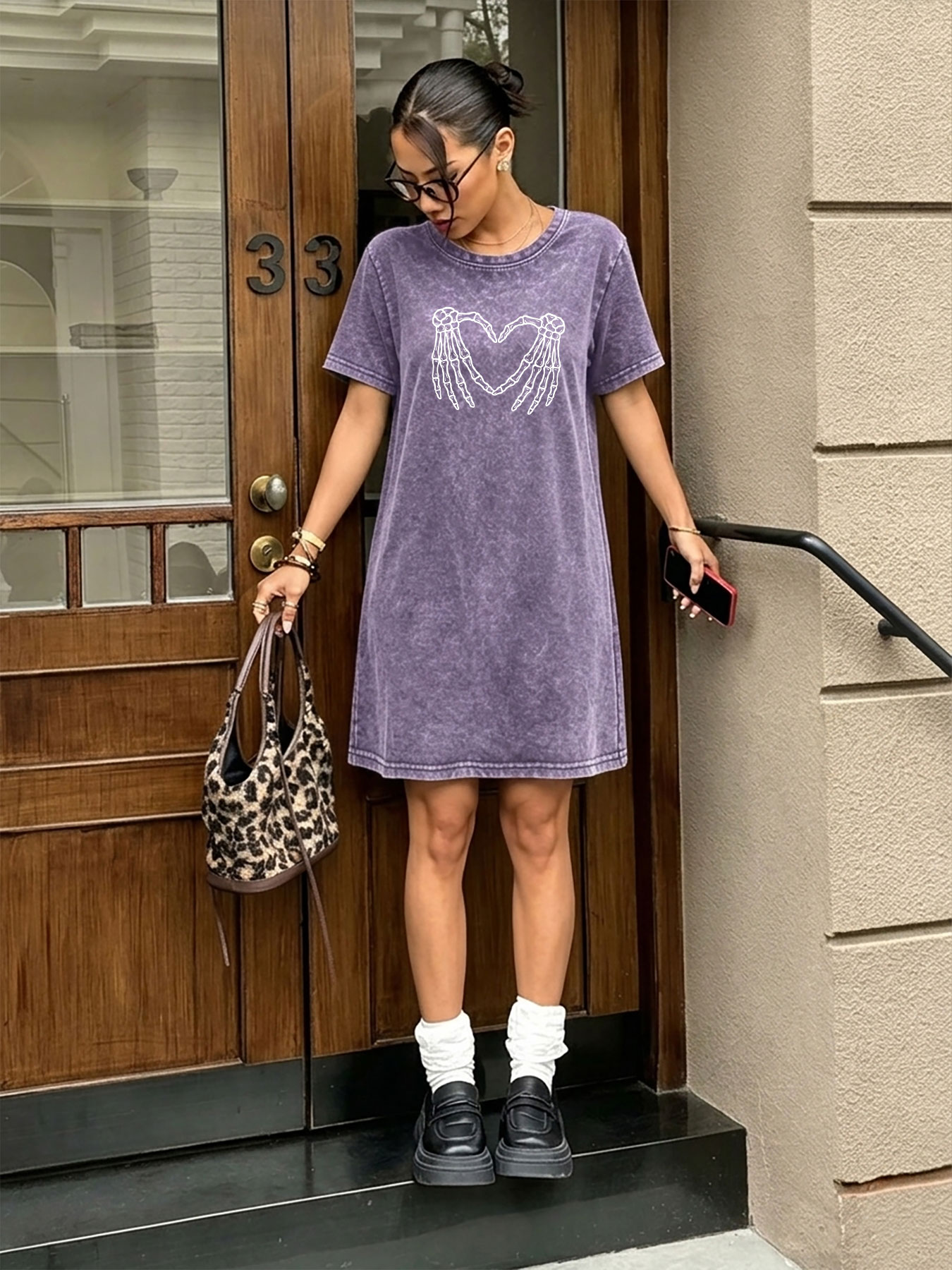 فستان تي شيرت نسائي بتصميم عتي - مراجعة Streetwear Brand Heart وسعره