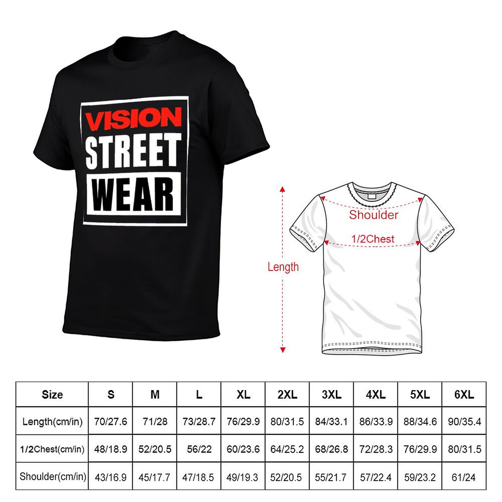 تي شيرت فيجن ستريت وير للرجال، - مراجعة Vision Streetwear Brand وسعره